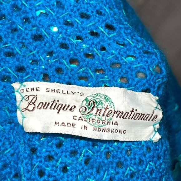 GENE SHELLY'S Elegant Teal Sequin Dress - Picture 6 of 13